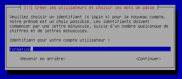 Demande du login