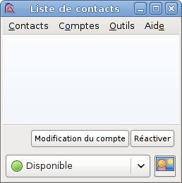 Pidgin : la liste des contacts